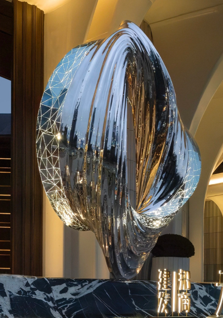 City Ark Stainless Steel Sculpture | Large Outdoor Abstract Metal Art Installation